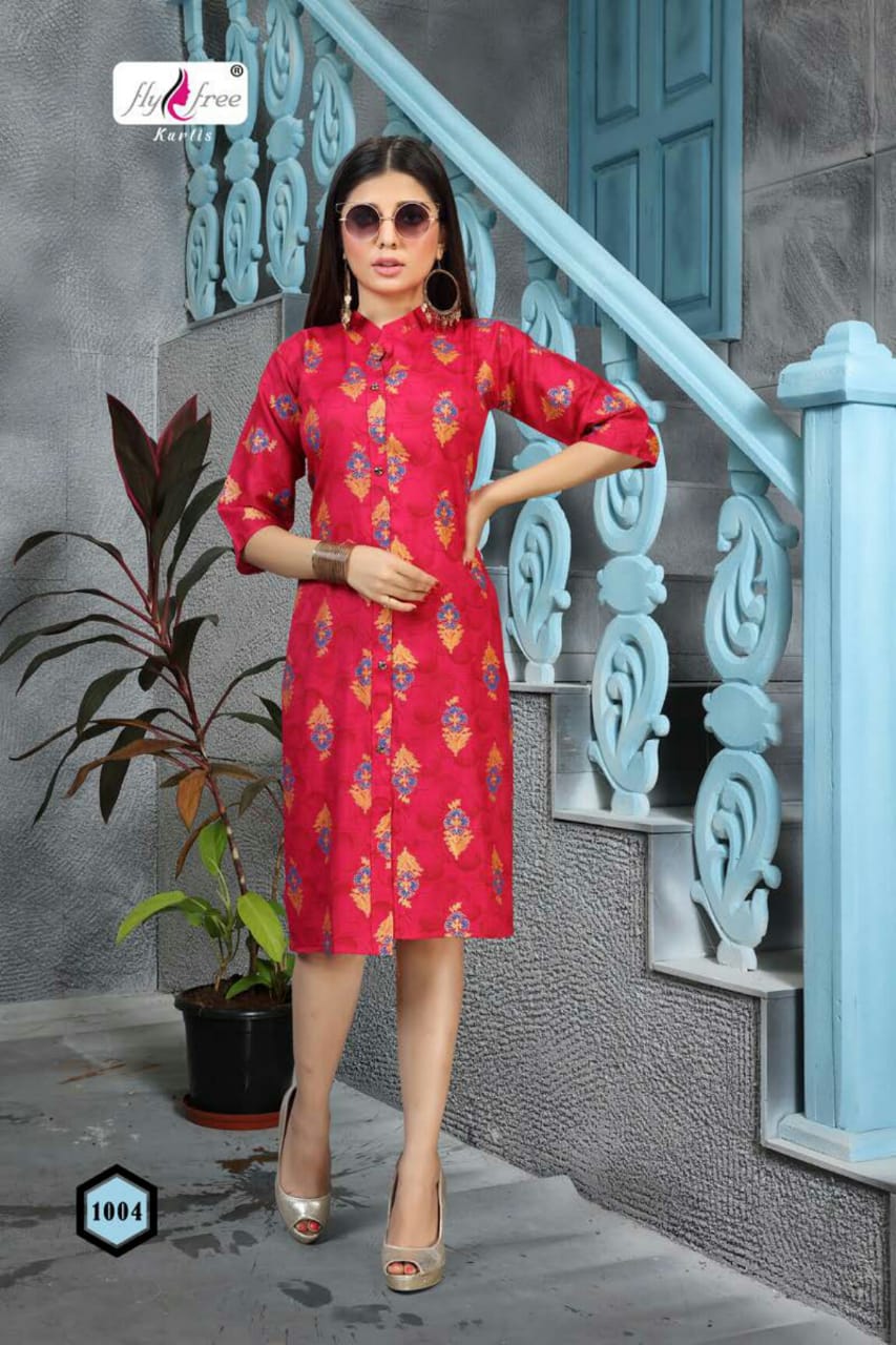 Fly Free Timex Latest Fancy Designer Casual Wear Rayon Printed Kurti Collection